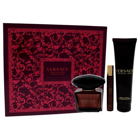 versace crystal noir fragrance gift set|versace crystal noir 90 ml.